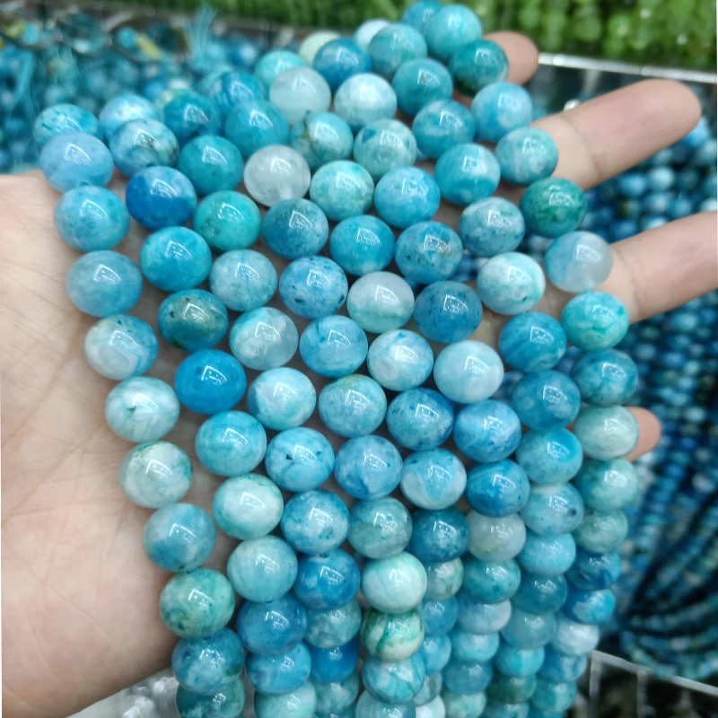 Round Natural Hemimorphite Stone Beads 4/6/8/10/12/14mm Loose Gem Stone Bead For Jewelry Making DIY Healing Energy Bracelet 15''