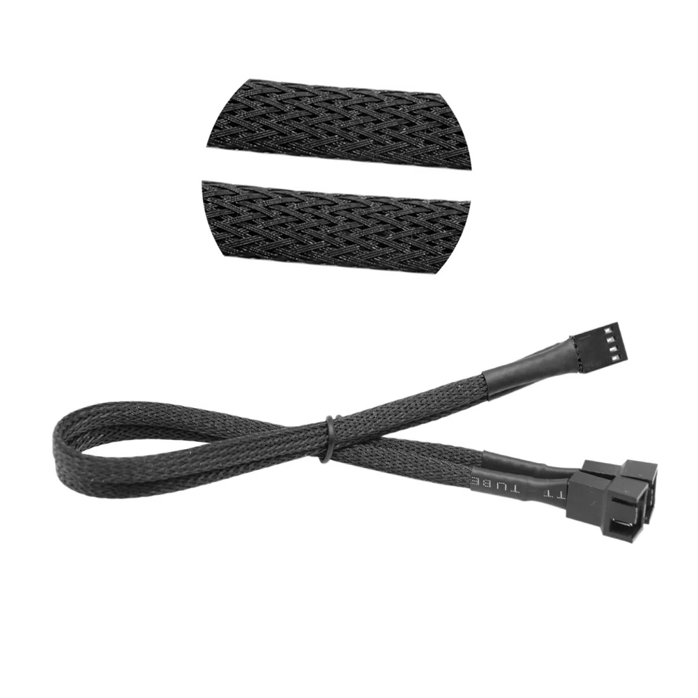 30ซม.พัดลม4ขาสายไฟคอมพิวเตอร์ Cooling ระบบเมนบอร์ด PC CPU พัดลมสายสีดำ