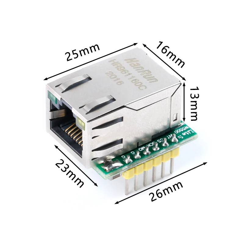 TIELONG Smart Electronics USR-ES1 W5500 Chip New SPI to LAN/ Ethernet Converter TCP/IP Mod