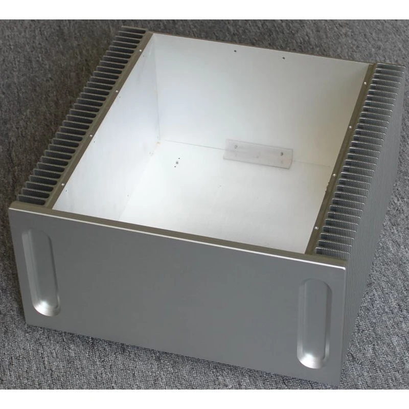 KYYSLB 412*413*200MM WA131 All Aluminum Class A Amplifier Chassis Box House DIY Enclosure with Feet Screws Amplifier Case Shell