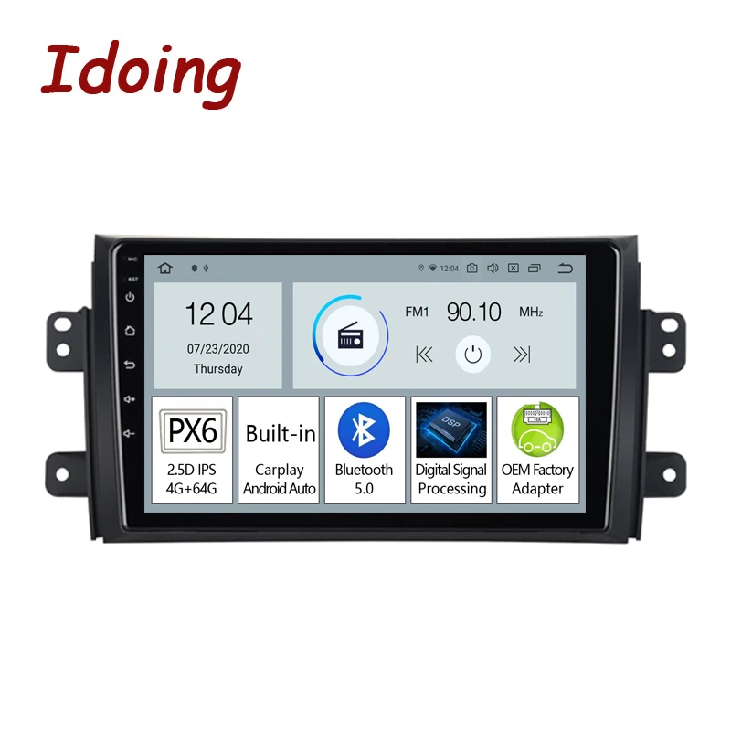 Idoing Androidauto PX6 Car Video Players For Suzuki SX4 1 2006-2014 For Fiat Sedici 189 2005-2014 Stereo Head Unit Plug And Play