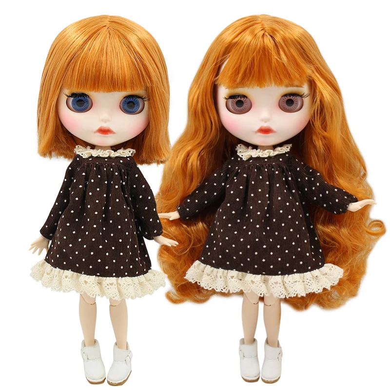 ICY DBS Blyth Doll bjd joint body orange hair matte face 1/6 toy BL0145 30cm girl gift anime