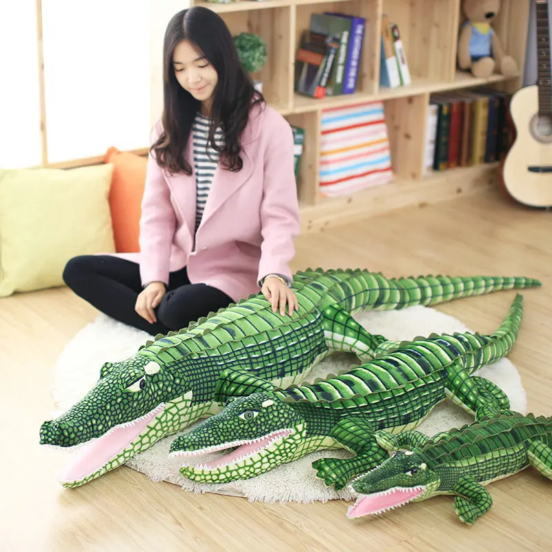 105-200cm Stuffed Animal Large Size Alligator Plush Toy Simulation Crocodile Dolls Kawaii Ceative Pillow for Children Xmas Gifts