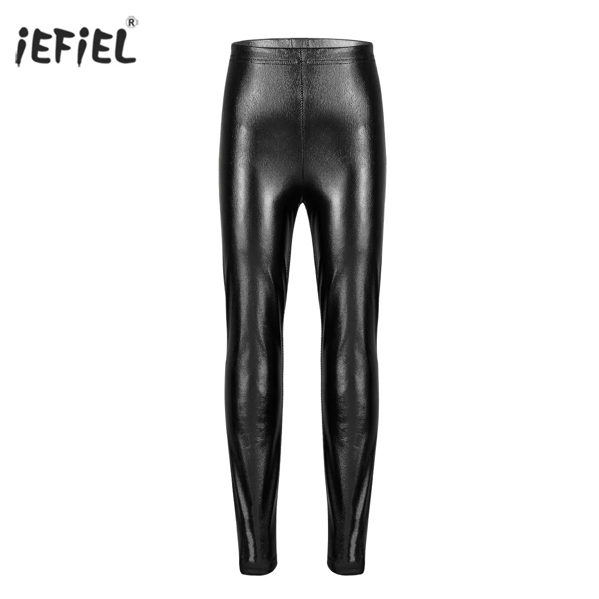 

Girls Shiny Metallic Skinny Solid Color Pencil Pants Kids Clothes Jazz Dance Performances Girls Leggings Fashion Kids Clothes