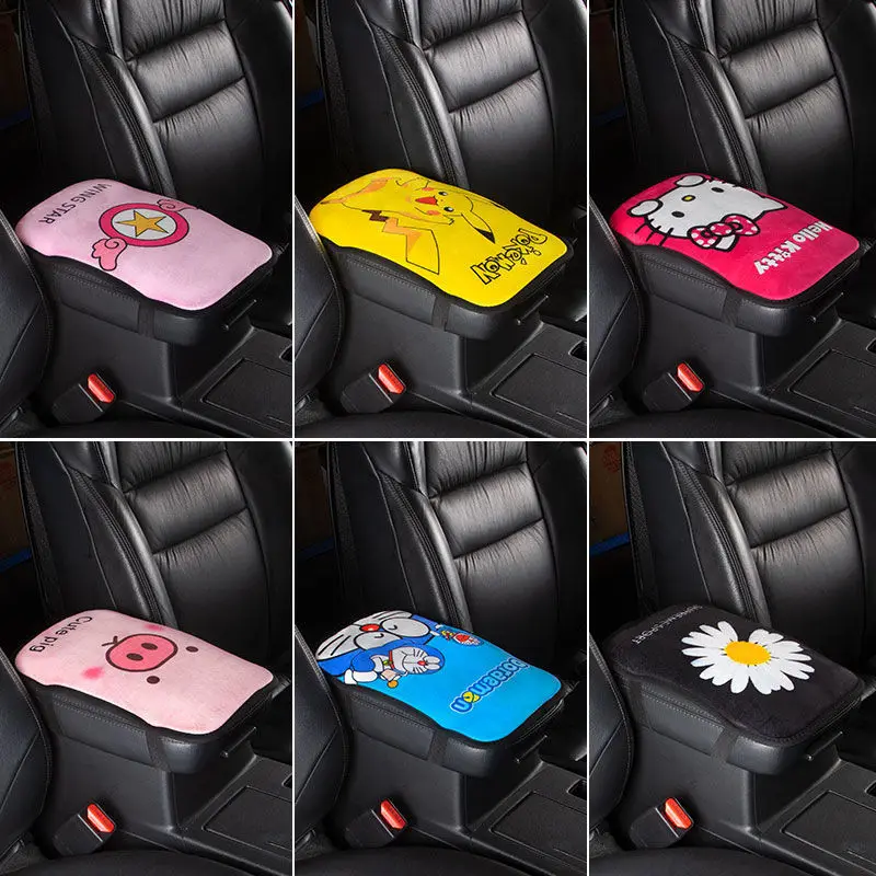 TAKARA TOMY Pokemon Automobile Universal Armrest Box Cushion Cover Creative Automobile Car Interior Supplies Armrest Box Cover