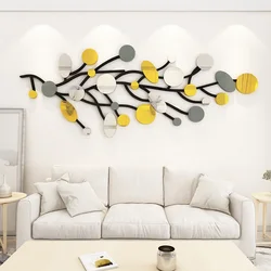 Circle Branch Acrylic Mirror Wall Sticker Living room Bedroom Self Adhesive Fashion Art sticker Abstract Home decoration