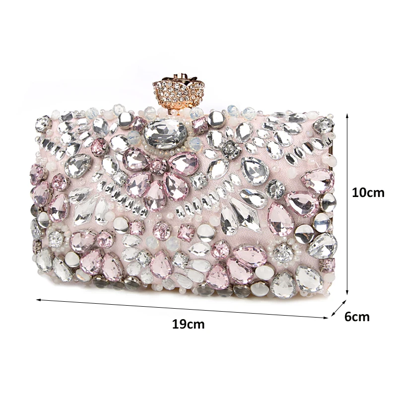 Luxy Moon Women\'s Evening Clutch Bag Rhinestone Clutch Purse Ladies Hand Bags Wedding Handbags Wallet Party Bag ZD848