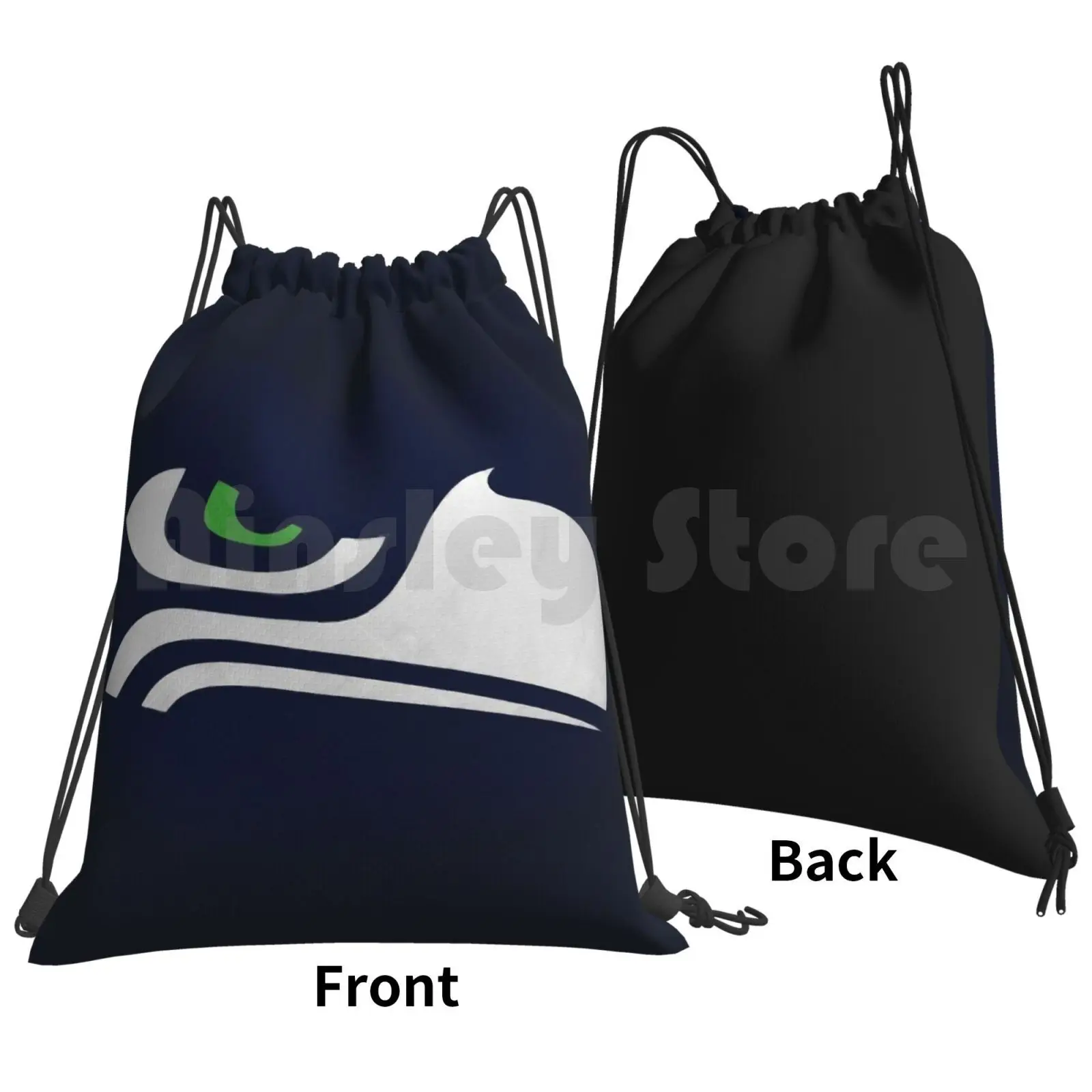 Seattle Inspired Art Backpack Drawstring Bag Riding Climbing Gym Bag Seahawks Throwback Seahawks Retro Seahawks Vintage