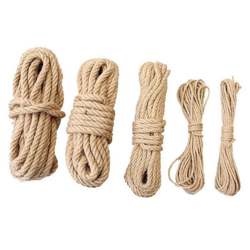 10M Natural Burlap Hessian Jute Twine Cord Hemp Rope For DIY Handmde Crafts Vintage Rustic Wedding Decor Event Party Supplies