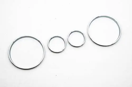 Chrome Interior Dash Gauge Dial Ring Set for BMW E39 5 Series