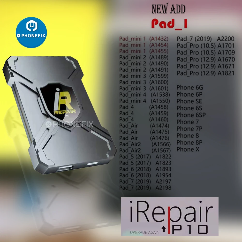 Irepair p10 P11 DFU box NAND programmatore id box HDD lettura seriale scrittura errore riparazione per iPhone 6 7 7P 8 X nand riparazione Non rimuovi