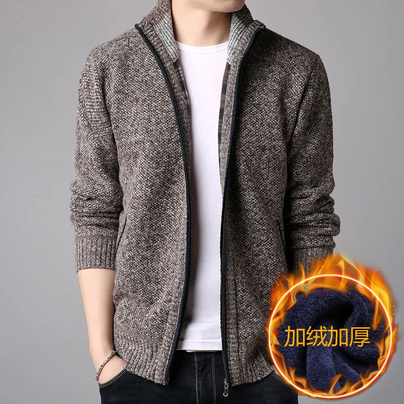 

Men Winter Cardigans Coats Slim Fit Sweaters Good Quality Men Winter Clothes Cardigan Sweaters Pop Male Thicker Warm Cardigans