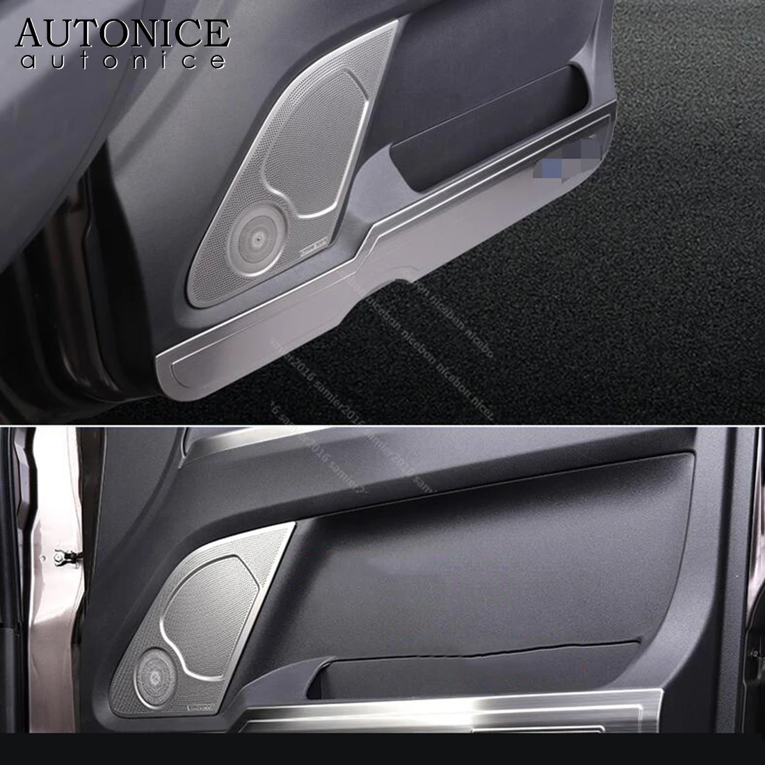 4pc Stainless Steel Door Speaker Audio Ring Cover Trim Fit for Mitsubishi Pajero V93/V97 2007- 2020 Accessories