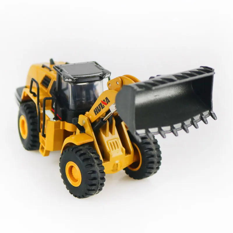 Huina High Simulation 1:60 Alloy Wheel Loader Loading Machine Model Movable Joint Boys Children New Year Kid Christmas Gift Toys