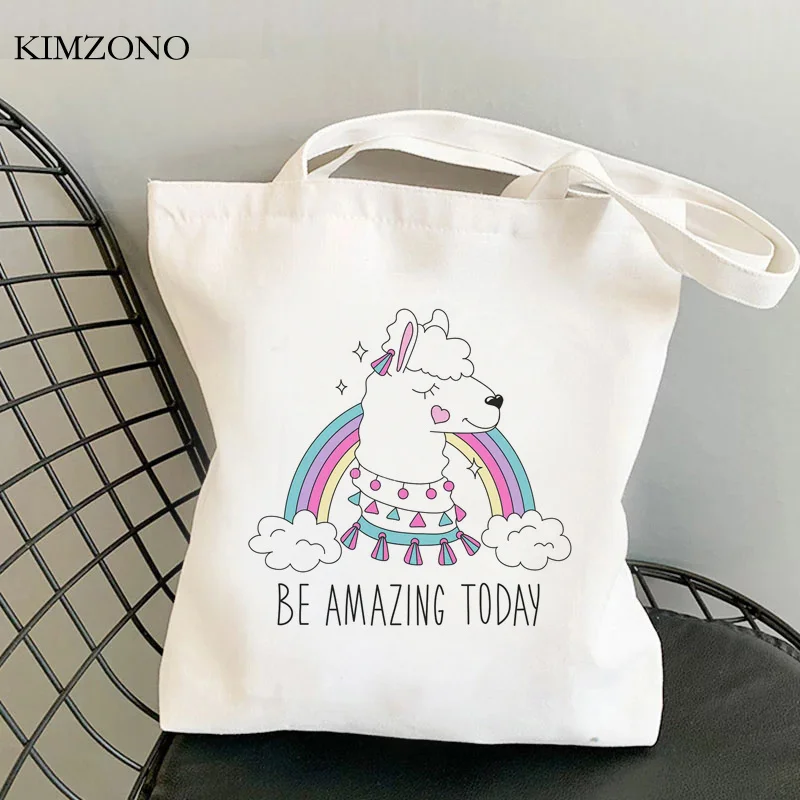 Lama Llama shopping bag tote bolsa canvas shopper eco shopper bag boodschappentas net custom