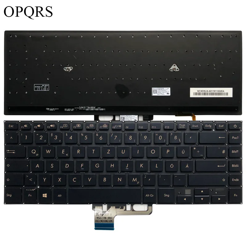 German Laptop keyboard for ASUS ZenBook UX530 UX530UX UX530UQ UX550 UX580 Backlit GR Keyboard