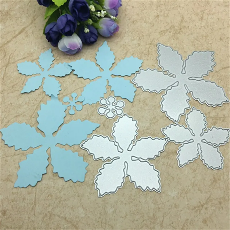 4Pcs Flowers Leaves Metal Cutting die keychain shaker Heart Paper Key Chain Scrapbook Paper Craft Card Punch Art Knife Cutter