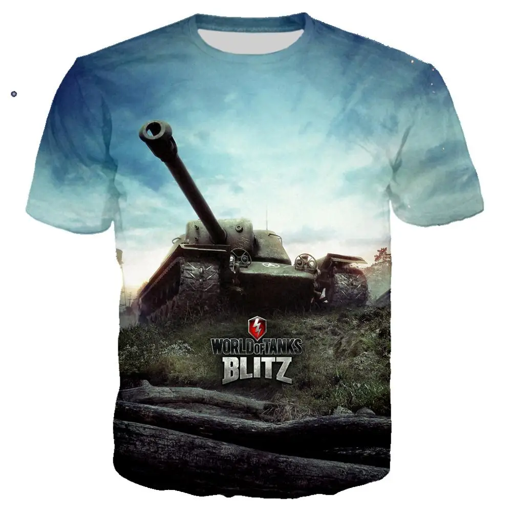 3D Print World Of Tanks Game T Shirt Military T-shirt Hiphop Cool Tee Shirt/Streetwear Summer Men Clothes 2019 Oversized 5XL TOP