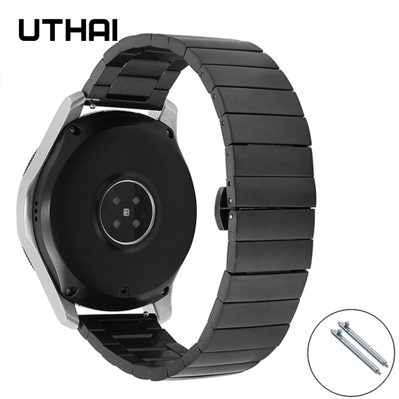 UTHAI P52 Smart Watch for Men Women Band Watchbands Stainless Steel Strap Quick spring bar For Samsung Galaxy Watch 4 Bracelets