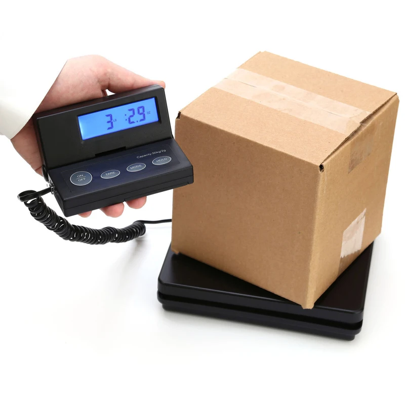 Mini Portable 2g 50kg LCD Electronic Package Postal Weighing luggage Platform scale