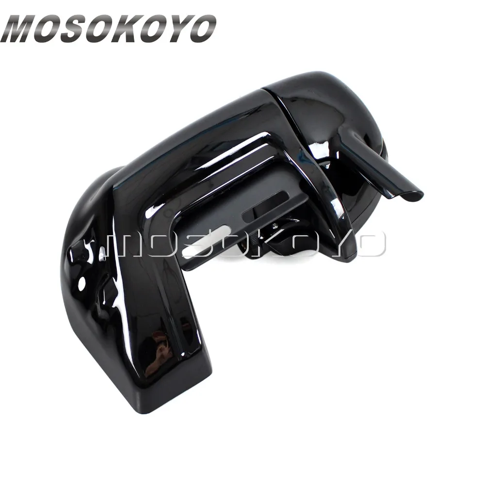 Motorcycle ABS Painted Bright Vivid Black Lower Vented Leg Fairing Glove Box Hardware For Harley Touring Road King Electra Glide