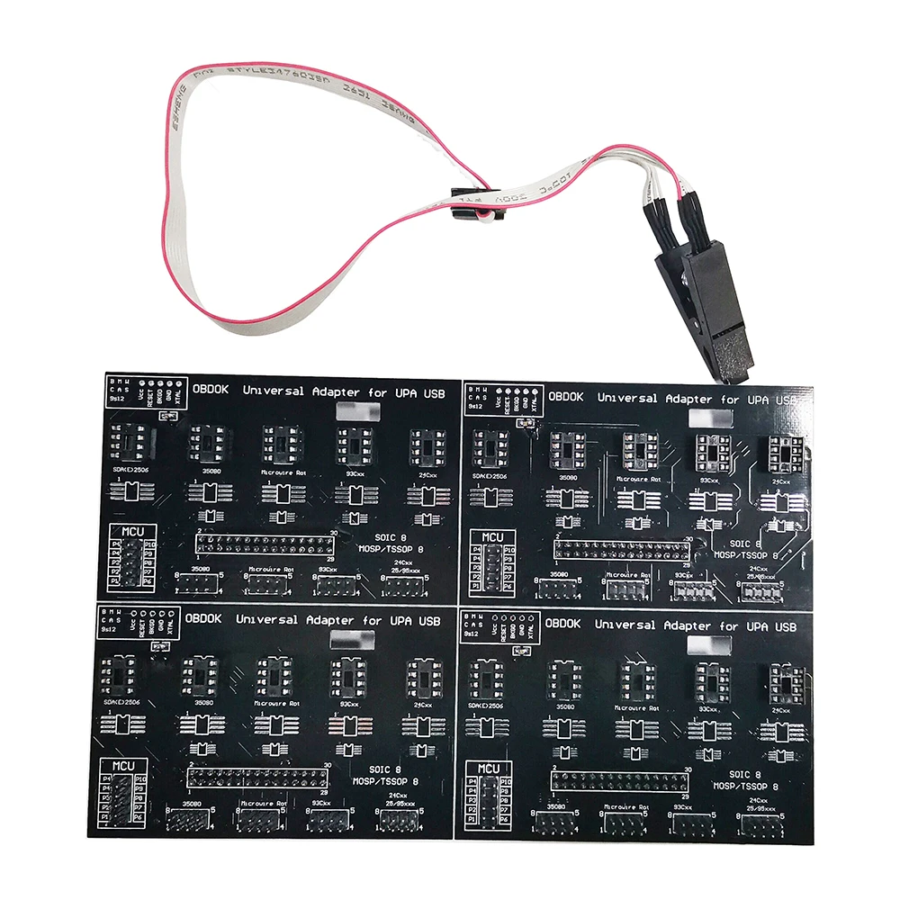 UPA USB V1.3 Universal Eeprom Adapter UPA-USB ECU Programmer with 8 Soic Clip Cable For I2C/SPI Microwire Eeprom Programming