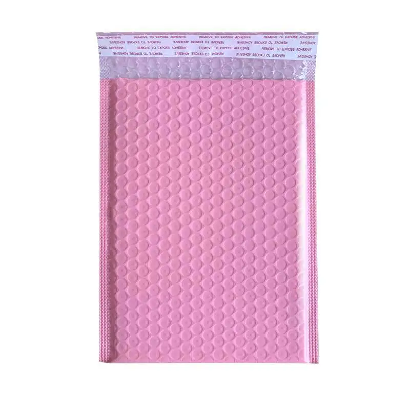 10/50Pcs Pink Poly Bubble Mailers เบาะจำนวนมากฟองเรียงราย Wrap Polymailer กระเป๋าสำหรับการจัดส่งบรรจุภัณฑ์ Maile self Seal