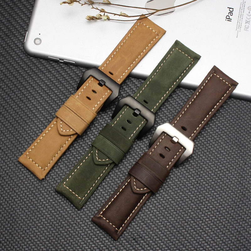 22mm 20mm Leather Strap For Samsung Galaxy Watch 3/Huawei Watch GT2/Amazfit GTR Anti-sweat bracelet wristband for Galaxy watch 4