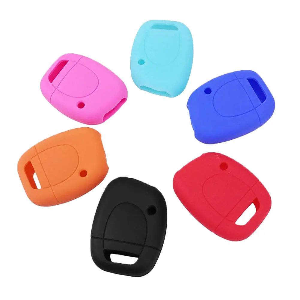 Coque de protection en silicone pour clé de voiture Renault Twingo Clio, 1 bouton, coque de télécommande