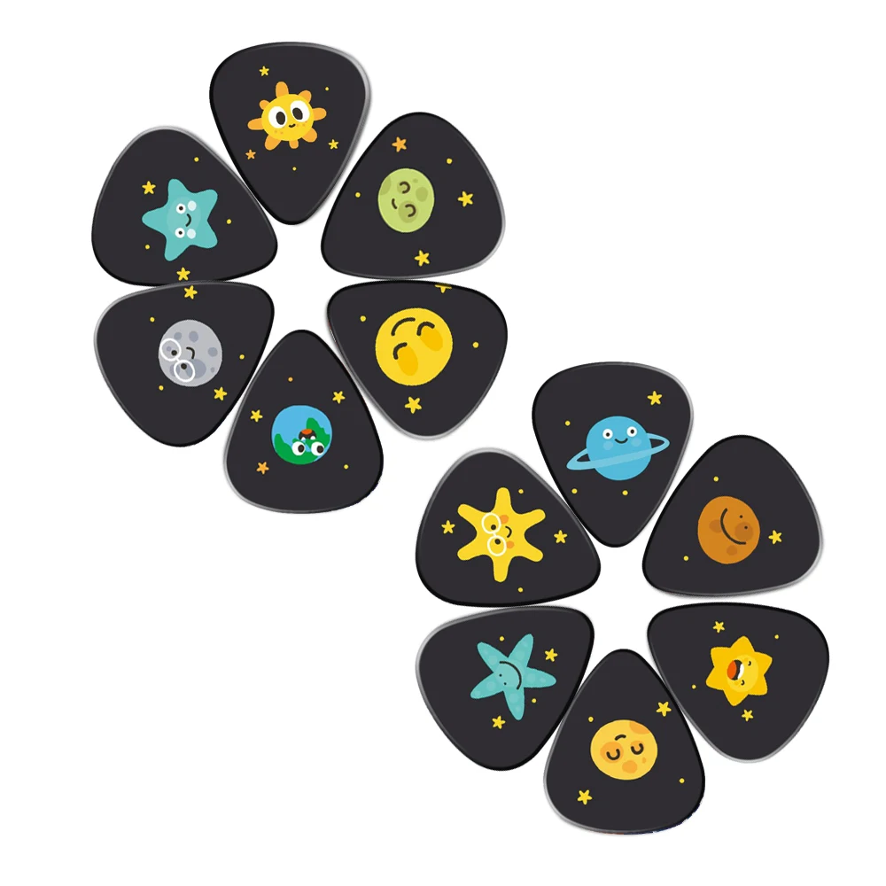 SOACH 10pcs/Lot 1.0mm thickness cartoon Vastness of the universe Star guitar picks pattern guitar strap guitar parts Guitar Acc