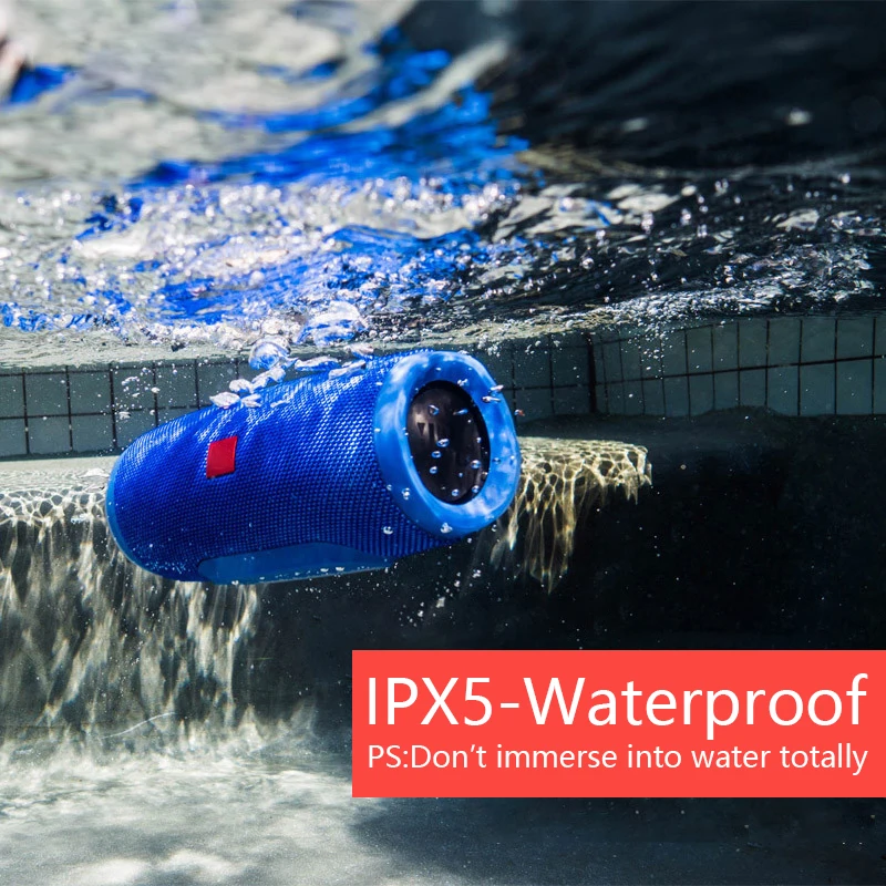 مكبر صوت بخاصية البلوتوث قابل للنقل في الهواء الطلق مقاوم للماء ستيريو العمود مكبرات الصوت اللاسلكية مع هيئة التصنيع العسكري راديو FM MP3 باس صندوق الصوت دروبشيبينغ