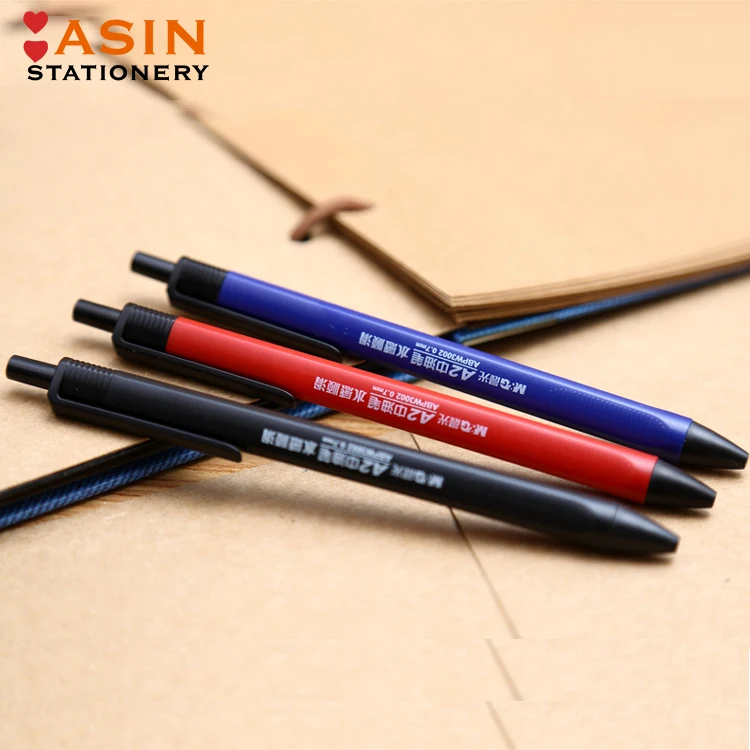 M & G 40pcs 0.7mm zwarte Druk balpen Olie Pen Plastic balpen multifunctionele druk Balpen pen School Briefpapier