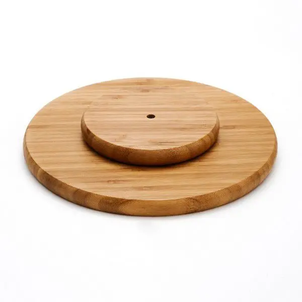 DOLBOVI Fame Kitchen Bamboo Large Round Rotating tray 24 X24CM tray поднос plateau de service