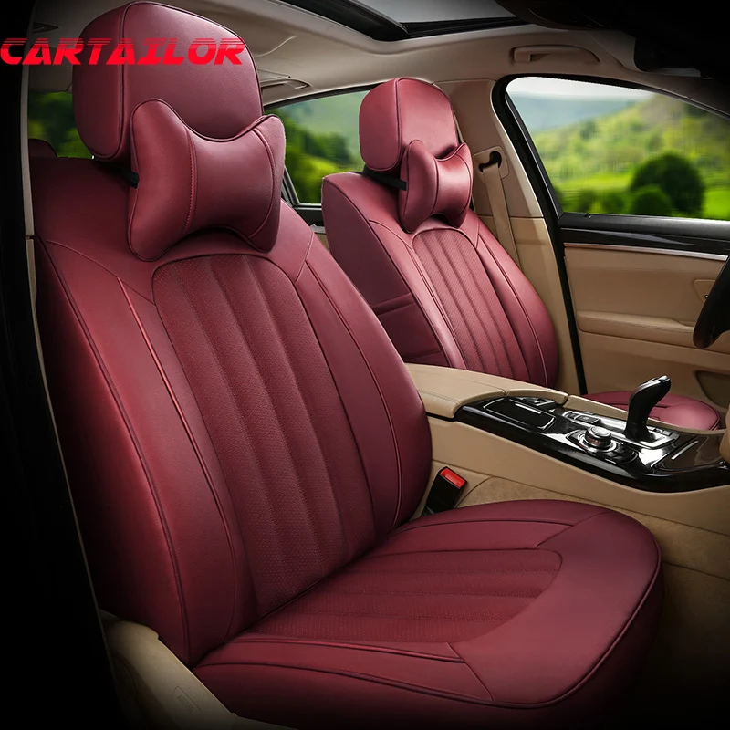 CARTAILOR Car Seat Covers Leather for Mazda CX-7 Cover Seat Cars Accessories Leatherette Seats Protector Auto Cushions Supports