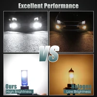 2Pcs H8 H11 LED Bulb H16 JP 9005 HB3 9006 HB4 Led Lamp Super Bright Car Fog Lights Day Driving Running Light 12V 6000K White 5