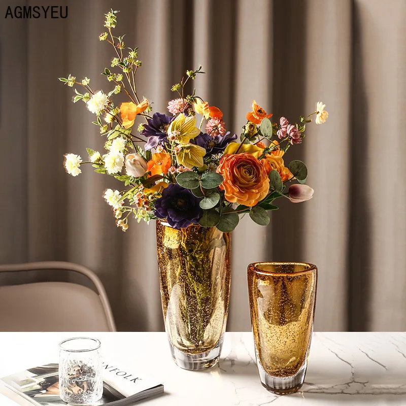 

AGMSYEU Creative Transparent Bubble Glass Vase Decoration Living Room Desktop Hydroponic Flower Arrangement Vase Home Decoration