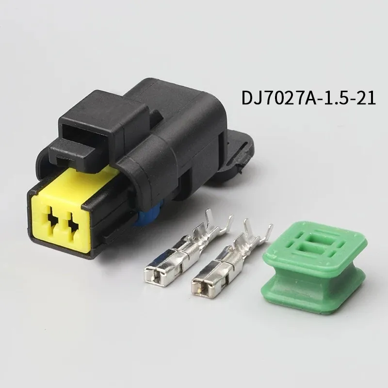 211PC022S0049 500SET DJ7027A-1.5-211.5mm 2Pin AMP Car Electrical Wire Connectors for VW,BMW,Honda,Toyota,NISSAN AND other models