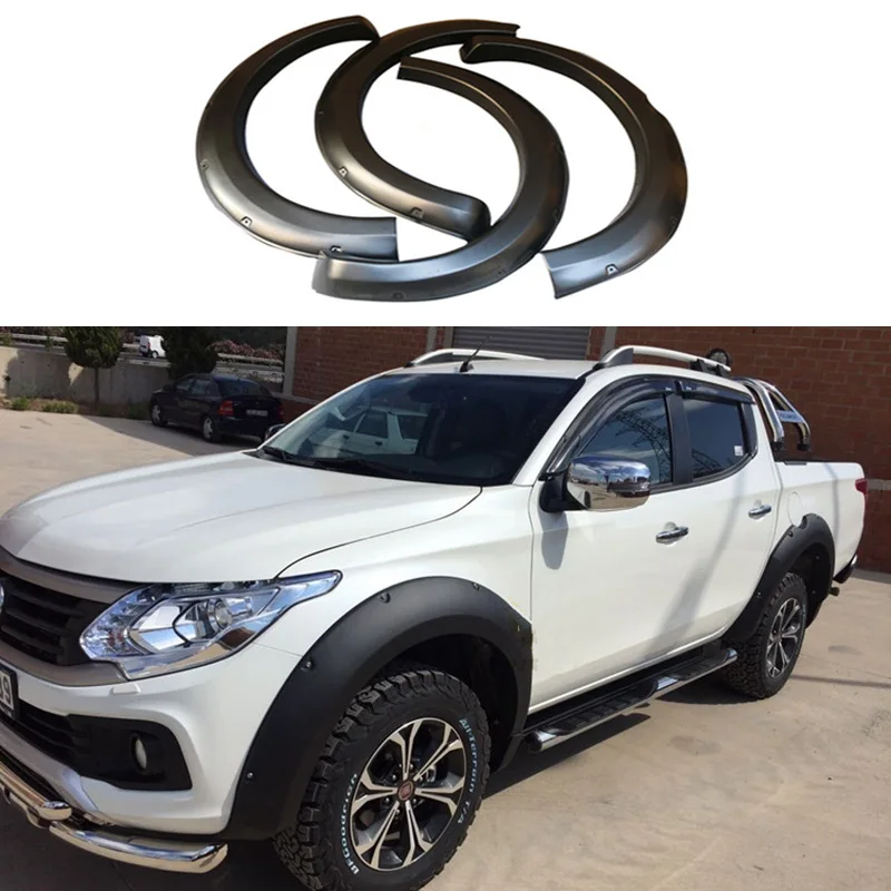 Pickup 4X4 Car Wheel Arch Flares Fender Accessories 4pcs ABS Fender Flares For Mitsubishi Triton L200 2015-2018