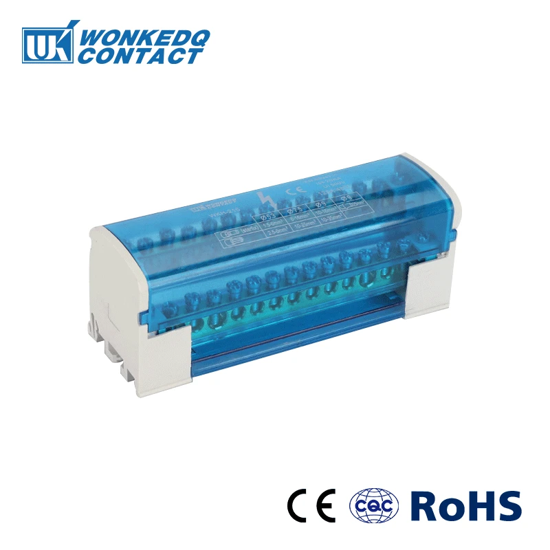 WKH-215 Din Rail Montage Aansluitdoos 2*15 Pins Schroefdraad Connector Wkh215 Terminal Block Power Distribution Box