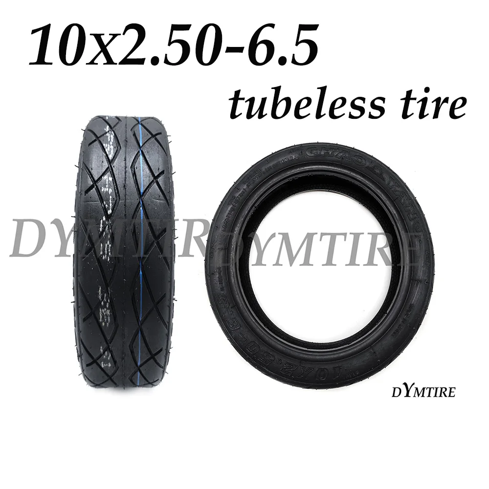 10x2.50-6.5 Tubeless Tire for Electric Scooter Front and Rear Wheels Wear-Resistant  Antiskid 10*2.50-6.5 Vacuum Tyre