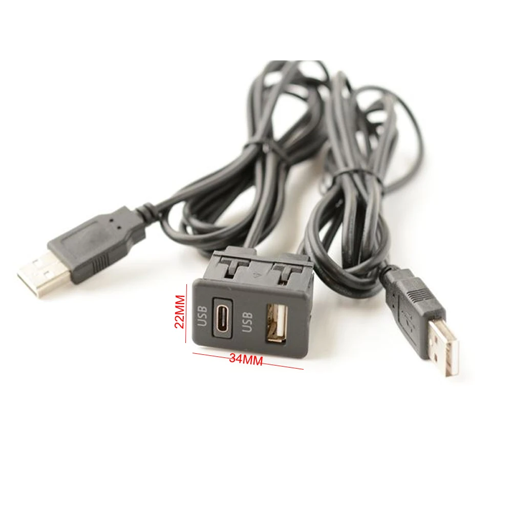 usb coche usb 12v usb coche empotrable toma usb 12v cargador usb coche 12v accesorios para vehículos usb 12v Cargador USB de 12V para coche, accesorios para vehículos, adaptador de Cable de extensión para VW