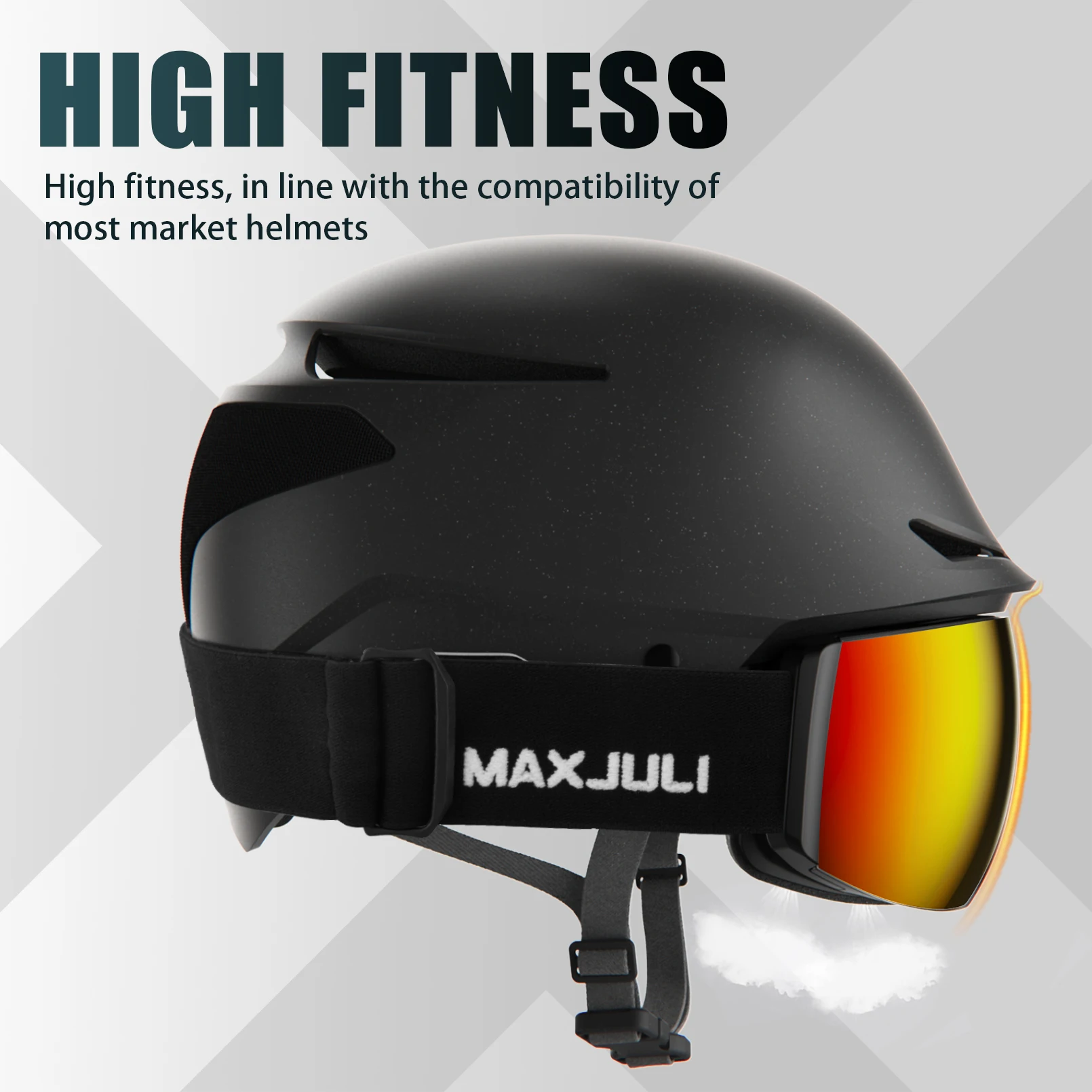 MAXJULI Professional Magnetic Ski Goggles Double Layers Lens Anti-fog UV400 Skiing Snowboard Glasses Snowmobile For Men Women M6