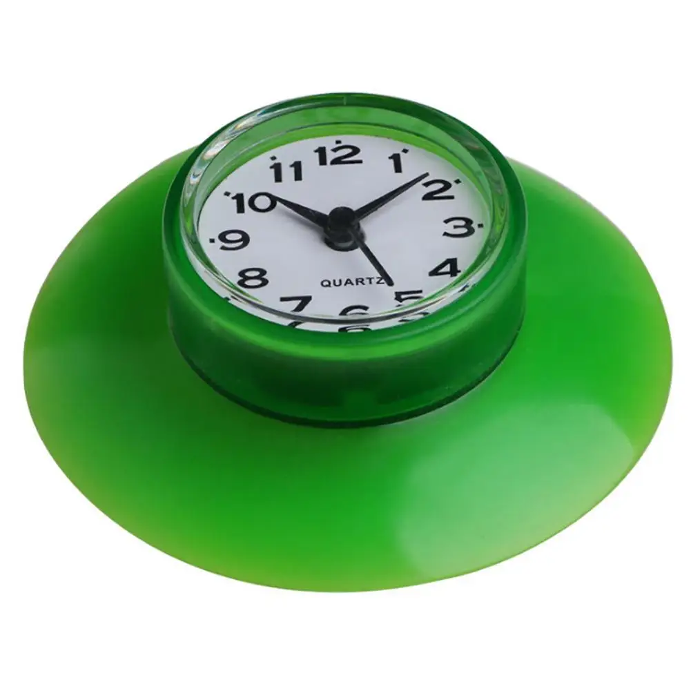Waterproof Bath Clock Bathroom Kitchen Round Clock Suction Cup Refrigerator Mini Wall Clock Wall Mounted Clocks Decoration