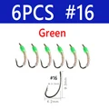 6 piezas talla 16 Verde