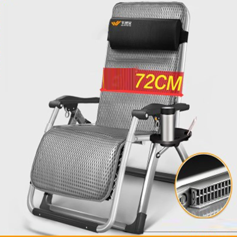 

Folding chair outdoor furniture Portable loungerbalcony terrace garden backrest armchair lunchbreak chairs bed upgradeextrawide