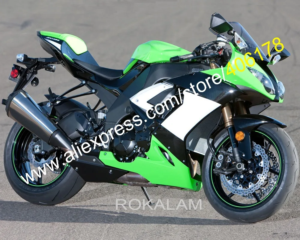 

Изготовленный на заказ обтекатель для Kawasaki Ninja ZX-10R ZX 10R ZX10R 08 09 10 2008 2009 2010, обтекатели кузова (литье под давлением)