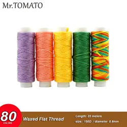 leathercraft 0.8 mm 25 Meter Color Durable Leather Waxed polyester Thread Cord DIY Handicraft Tool Stitching Thread needle works