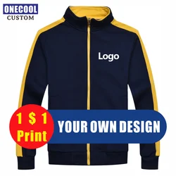 Thin Zipper Jacket Custom Logo Print Personal Design Picture Embroidery Company Brand Fashion Jacket ONECOOL 2021
