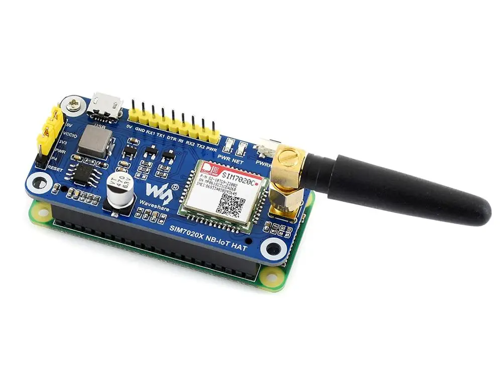 

NB-IoT HAT for Raspberry Pi Supports LWM2M/COAP/MQTT communication Used in smart meters/asset tracking/remote monitoring, etc.
