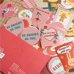 Urso Biscuit série adesivos decorativos conjunto, Etiqueta Scrapbooking vara, Papelaria Diário, Álbum, Etiqueta Envelope bonito, Jornal, 40 pcs